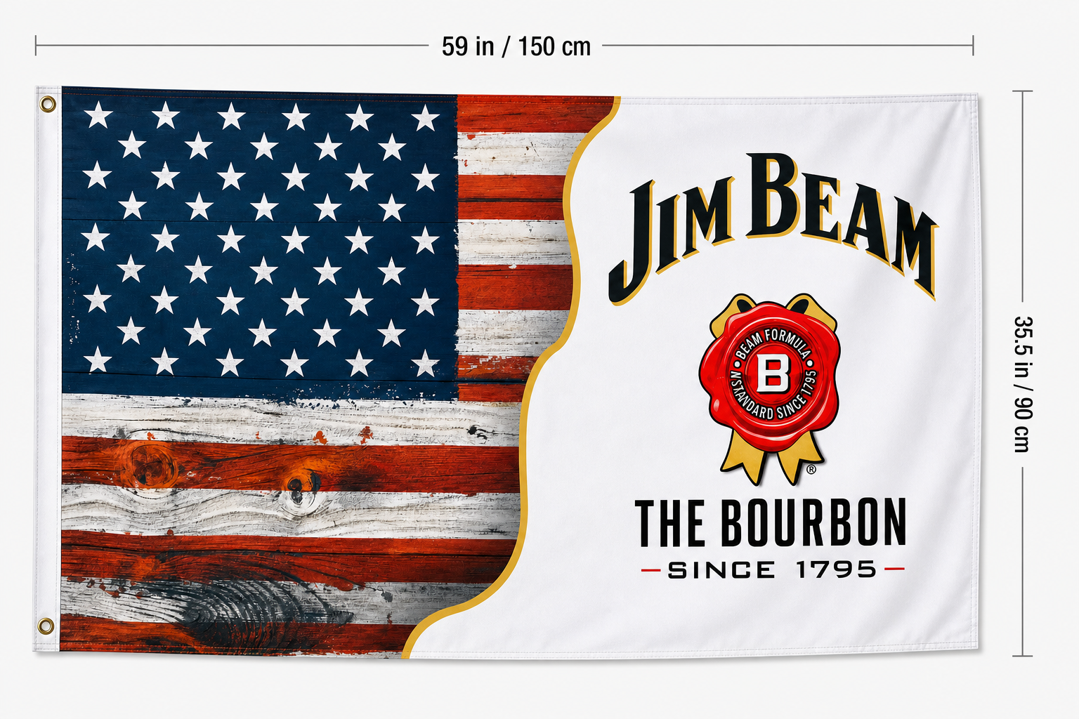 Jim Beam The Bourbon whiskey Flag Banner 3x5 Ft Garage Wall Decor